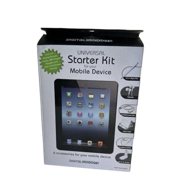 Digital Gadgets Mobile Device 7 Accessories Universal Starter Kit New - Picture 1 of 7